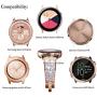 NewWays for Galaxy Active 2 Watch Band, 20mm Super Stunning Crystal Bracelet with Quick Release Pin for Galaxy Watch Smartwatch 42mm, Galaxy Watch Active 40mm 44mm, Rose Gold