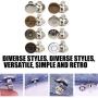 Celendi 8PCS Perfect Fit Button Adjustable Instant Button for Pants, Adds Or Reduces an Inch to Any Pants Waist in Seconds Metal Button Fits to Any The Cowboy Clothing Jackets Pants Bags, 17mm