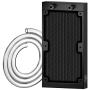 DIYhz Water Cooling Computer Radiator, 12 Pipe Aluminum Heat Exchanger Liquid Cooling Radiator Heat Sink 240mm for CPU PC Laser Water Cool System DC12V Black