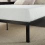 Zinus Cherie Faux Leather Classic Platform Bed Frame with Steel Support Slats, Queen