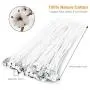 【Premium】100 Pcs 8 inch Candle Wick, Natural Cotton Low Smoke Candle Wick with 50 Metal Tabs for Soy Beeswax Candle Making 【Premium】100 Pcs 8 inch Candle Wick, Natural Cotton Low Smoke Candle Wick with 50 Metal Tabs for Soy Beeswax Candle Making