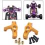 LEIPUPA 1 Pair RC Metal Steering Cup for 1:12 1:14 Wltoys 124018 124019 144001 Model Buggy Trucks Car Spare Parts - Gold