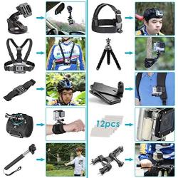 Neewer 50-In-1 Action Camera Accessory Kit, Compatible with GoPro Hero9/Hero8/Hero7, GoPro Max, GoPro Fusion, Insta360, DJI Osmo Action, AKASO, APEMAN, Campark, SJCAM