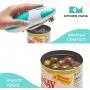 Electric Can Opener: Kitchen Mama Portable Battery Powered Automatic Smooth Edge Can Opener, Ergonomic Can Openers, One Press to Open Can for Seniors, Chef, and Daily Cooking (Teal Green)