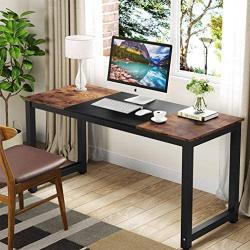 Tribesigns Computer Desk, 55 inch Large Office Desk Computer Table Study Writing Desk for Home Office, Double Color