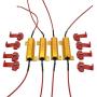 4Pcs Aaron 50W 6ohm Load Resistors - Fix LED Bulb Fast Hyper Flash Turn Signal Blink Error Code (Resistors get very hot during working)
