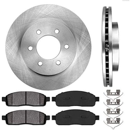 [ 4WD ] FRONT 329.5 mm Premium OE 6 Lug [2] Brake Disc Rotors + [4] Metallic Brake Pads CRK12426