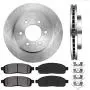 [ 4WD ] FRONT 329.5 mm Premium OE 6 Lug [2] Brake Disc Rotors + [4] Metallic Brake Pads CRK12426