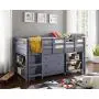 Naomi Home Low Study Loft Bed Gray/Twin Naomi Home Low Study Loft Bed Gray/Twin