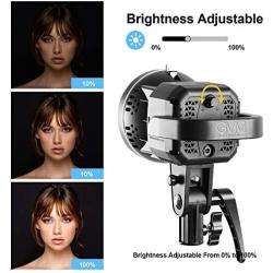 GVM 80W Portable LED Video Light White 5600K Daylight Balanced Video Light, CRI 97+ Continuous Lighting Bowens Mount for Video Recording, Children Photography, Outdoor Shooting