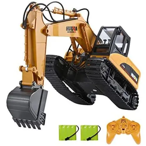 TEMA1985 Remote Control Excavator Toys with Metal Shovel 15 Channel Full Functional RC Construction Vehicles with Lights & Sound 2.4Ghz 2 Batteries Construction Tractor for Boys Girls Kids TEMA1985 Remote Control Excavator Toys with Metal Shovel 15 Channel Full Functional RC Construction Vehicles with Lights & Sound 2.4Ghz 2 Batteries Construction Tractor for Boys Girls Kids