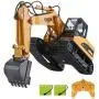 TEMA1985 Remote Control Excavator Toys with Metal Shovel 15 Channel Full Functional RC Construction Vehicles with Lights & Sound 2.4Ghz 2 Batteries Construction Tractor for Boys Girls Kids TEMA1985 Remote Control Excavator Toys with Metal Shovel 15 Channel Full Functional RC Construction Vehicles with Lights & Sound 2.4Ghz 2 Batteries Construction Tractor for Boys Girls Kids