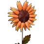 Morning View WHY Decor Beautiful Metal Sunflower Stake Large Flower Decor for Outdoor Patio Garden Yard Lawn Decoration 36 Inch