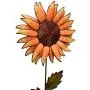 Morning View WHY Decor Beautiful Metal Sunflower Stake Large Flower Decor for Outdoor Patio Garden Yard Lawn Decoration 36 Inch