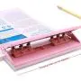 Chris.W Adjustable 6-Hole Punch for A5, Personal, Pocket Planner Inserts, 6 Sheet Capacity - 5.5mm Hole Diameter(Pink)