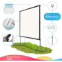 Projector Screen with Stand 150 inch, Upgraded Front or Rear Projection 150in 4K 16:9 HD, Portable Projector Screen for Outdoor/Indoor Home Theater Backyard Movie Gaming Office School Presentation