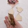 30PCS Cow Tag Natural Wood Earrings Blanks,Wood Jewelry Accessories, DIY Unfinished Wood Shapes (2.0'')