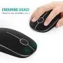 Jelly Comb 2.4G Slim Wireless Mouse with Nano Receiver, Less Noise, Portable Mobile Optical Mice for Notebook, PC, Laptop, Computer, MacBook MS001 (Black and Silver) Jelly Comb 2.4G Slim Wireless Mouse with Nano Receiver, Less Noise, Portable Mobile Optical Mice for Notebook, PC, Laptop, Computer, MacBook MS001 (Black and Silver)