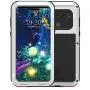 Simicoo Compatible with LG V60 ThinQ Metal Bumper Military Rugged Case with Screen Protector Silicone Full body Hybrid Solid Shockproof Heavy Duty Tough Back Cover Compatible with LG V60 ThinQ(Sliver)