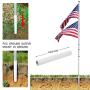 Gientan 20FT Telescopic Flag Pole, Extra Thick Heavy Duty Aluminum Flagpole Kit with 3x5 US Flag&Golden Ball Top for Commercial Residential Outdoor Use, Fly up 2 Flags