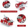 Iron Commander Mini Erector Sets Metal Building Set, Various Vehicles Model Stem Toys for Boys Girls Ages 8 and up (Fire Series)