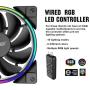 Pccooler 120mm Fan Moonlight Series, PC-3M120 RGB LED Computer Case Fan - PWM PC Cooling Fan - Dual Light Loop Quiet Fan/Multiple Light Modes with Controller for PC Cases, CPU Coolers