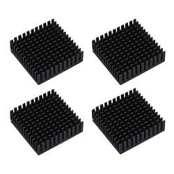 40mmx40mmx10mm Black Radiator Aluminum Heatsink Extruded Profile Heat Dissipation Electronic,3D Printer Part (Pack of 4)