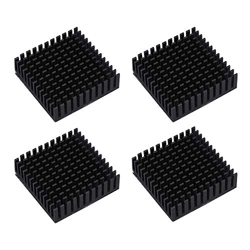 40mmx40mmx10mm Black Radiator Aluminum Heatsink Extruded Profile Heat Dissipation Electronic,3D Printer Part (Pack of 4)