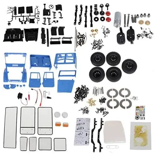 YU-NIYUT Climbing Off-Road Truck Car DIY Parts for W.P.L C34 KIT Version Metal 1:16 FJ40 4WD DIY RC Vehicle Modification Fun for Adults and Kids