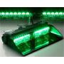 LED Emergency Warning Light XTAUTO 16 LED High Intensity Windshield Hazard Warning Flashing Strobe Law Enforcement Interior Roof Dash Windshield Lamp Lights with Suction Cups for Car Truck Green