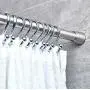 iDesign Astor Metal Tension, Adjustable Customizable Curtain Rod for Bathtub, Shower Stall, Closet, Doorway, 43-75'', Brushed Stainless Steel,78570 iDesign Astor Metal Tension, Adjustable Customizable Curtain Rod for Bathtub, Shower Stall, Closet, Doorway, 43-75'', Brushed Stainless Steel,78570