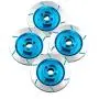 4PCS ShareGoo Aluminum Alloy 12mm Wheel Rim Hex Hub Brake Disc Decoration for HSP HPI Kyosho Traxxas Tamiya 1/10 4WD RC On-Road Racing Car Truck Tires,Blue