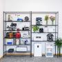Metal Shelf 6 Tier Wire Shelving Unit with Wheels,Heavy Duty Storage Shelves, NSF Garage Kitchen Organizer,Wire Rack Height Adjustable Utility Commercial Grade Rolling Steel Rack,48'' x 18'' x 82'',Black