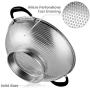 18/8 Stainless Steel Colander, Easy Grip Micro-Perforated 5-Quart Colander, Strainer with Riveted and Heat Resistant Handles, BPA Free. Great for Pasta, Noodles, Vegetables and Fruits