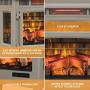 Duraflame 3D Infrared Electric Fireplace Stove with Remote Control - Portable Indoor Space Heater - DFI-5010 (French Grey)