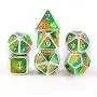GAMELAND Metal Dice Set - 7-Piece Polyhedral Dice Set for Role Playing Game Dungeons and Dragons D&D GAMELAND Metal Dice Set - 7-Piece Polyhedral Dice Set for Role Playing Game Dungeons and Dragons D&D