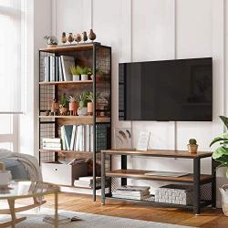 VASAGLE ULTV40BX TV Stands, 39.4'', Rustic Brown