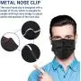 Medical Grade Face Mask Disposable 4 Layer Black 50 PCS, Breathable Face Mask