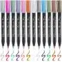 Premium Metallic Marker Calligraphy Brush Pens, Ohuhu Set of 12 Glitter Paint Pen Window Marker for DIY Valentines Day Birthday Card Making, Coloring Books, Photo Album, Glass Back To School Gift Premium Metallic Marker Calligraphy Brush Pens, Ohuhu Set of 12 Glitter Paint Pen Window Marker for DIY Valentines Day Birthday Card Making, Coloring Books, Photo Album, Glass Back To School Gift