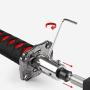 Alician 15cm Universal Samurai Sword Gear Shift Knob Shifter Katana Metal Black+Red Outside Black + Inner Black