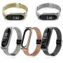 PINHEN Bands for Mi Band 5 Strap,Compatible with Xiaomi Mi Band 3 / Mi Band 4 /Mi Band 5 Wristbands Metal Replacement Adjustable Wrist Straps for Mi Fitness Tracker Smart Band (Silve)