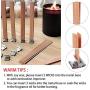 BENBO 100 Pieces Smokeless 5.1 X 0.5 Inch Wood Natural Candle Wicks with Iron Stand Candle Cores for DIY Candle Making Craft