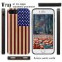 iProductsUS Wood Phone Case Compatible with iPhone SE (2020), iPhone 8, 7, 6/6S and Magnetic Mount, American Flag Printed in USA, Built-in Metal Plate,TPU Bumper Protective Shockproof Cover (4.7'')