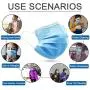 Jiandi 50PCS Face Masks Disposable, 3-Ply Adults Protective Safety Face Mask with Metal Nose Clip Breathable Non-Woven Mouth Face Cover for Men Women Jiandi 50PCS Face Masks Disposable, 3-Ply Adults Protective Safety Face Mask with Metal Nose Clip Breathable Non-Woven Mouth Face Cover for Men Women