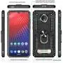 Moto Z4 Case, Moto Z4 Play Case with HD Screen Protector,Gritup 360 Degree Rotating Metal Ring Holder Kickstand Armor Anti-Scratch Bracket Cover Phone Case for Motorola Moto Z4 Force Black