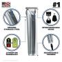 Wahl Stainless Steel Lithium Ion+ Beard and Nose Trimmer for Men, Hair Clippers, Detail Shaver, Rechargeable, All in One Mens Grooming Kit - Model 9818