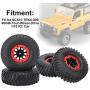 Drfeify Inflatable RC Tire, 4PCS Plastic / Metal 1.9inch 100mm Tire Upgrade Spare Parts Accessory Fit for SCX10 TRX4 D90 90046 Four-Wheel-Drive 1/10 RC Car