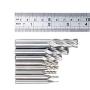 AUTOTOOLHOME 1/8'' 3/16'' 1/4'' 5/16'' 3/8'' 1/2'' high Speed Steel HSS 4 Flute Straight End Mill Cutter 5/32'' 1/16'' Set of 8
