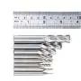 AUTOTOOLHOME 1/8'' 3/16'' 1/4'' 5/16'' 3/8'' 1/2'' high Speed Steel HSS 4 Flute Straight End Mill Cutter 5/32'' 1/16'' Set of 8