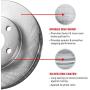 For 2014-2017 Fiat 500L Front Rear R1 Concepts eLine Plain Brake Rotors Kit + Ceramic Brake Pads